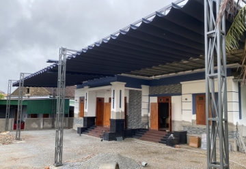 MÁI BẠT XẾP CHO NHÀ VILLA THỊ TRẤN CÀY HÀ TĨNH